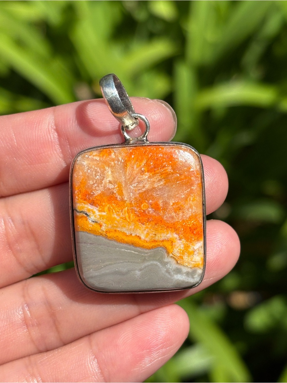 925 Silver Plated Bumblebee Jasper Pendant ZZPD00003